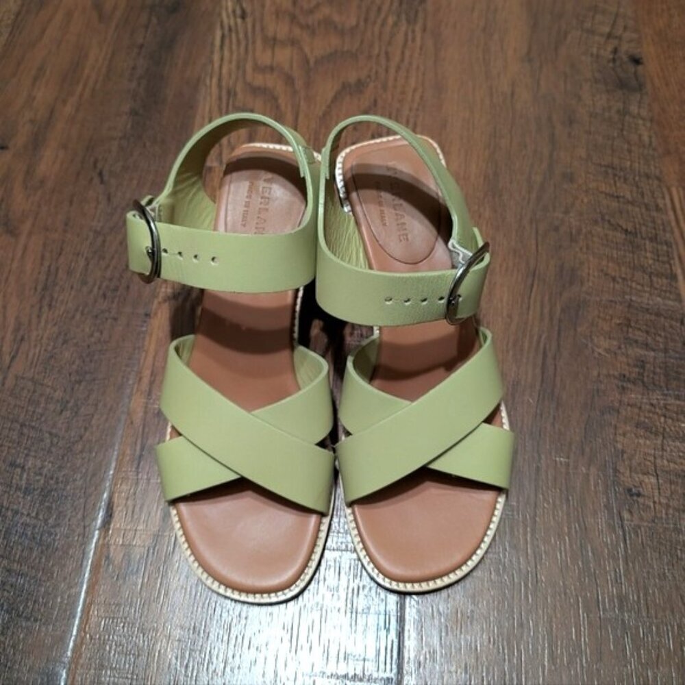 Everlane Italian Leather Block‎ Heel Sandal Size 5.5